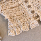 Chic Hollow Ruffled Camisole Top