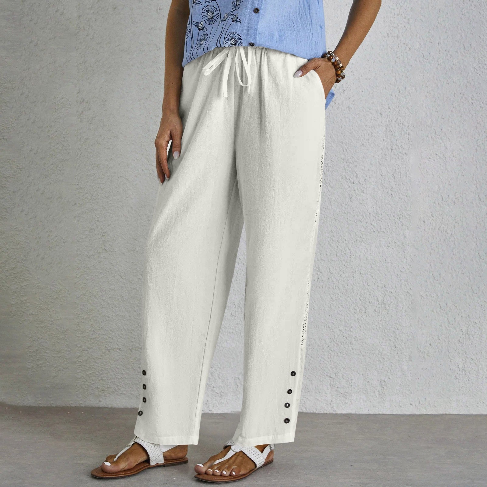Amelia | Relaxed Button-Front Pants