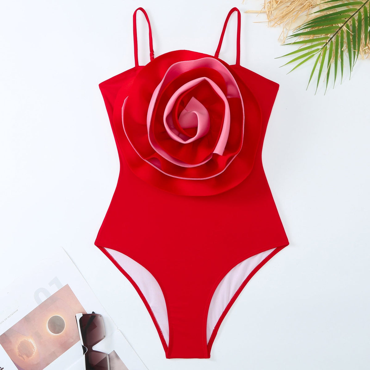 One-piece Belly-Shading Backless Swimsuit Chiffon Skirt