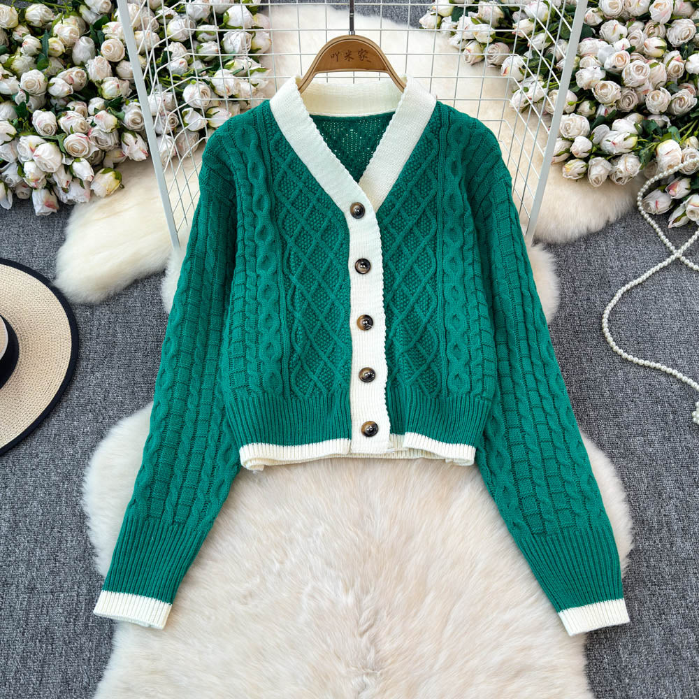 Cardigan&Skirt Twist Knitted 2Pcs