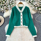 Cardigan&Skirt Twist Knitted 2Pcs