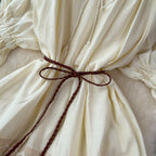 Bohemia Puffy Sleeve Fringed Dress