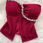 Beaded Padded Top with Choker