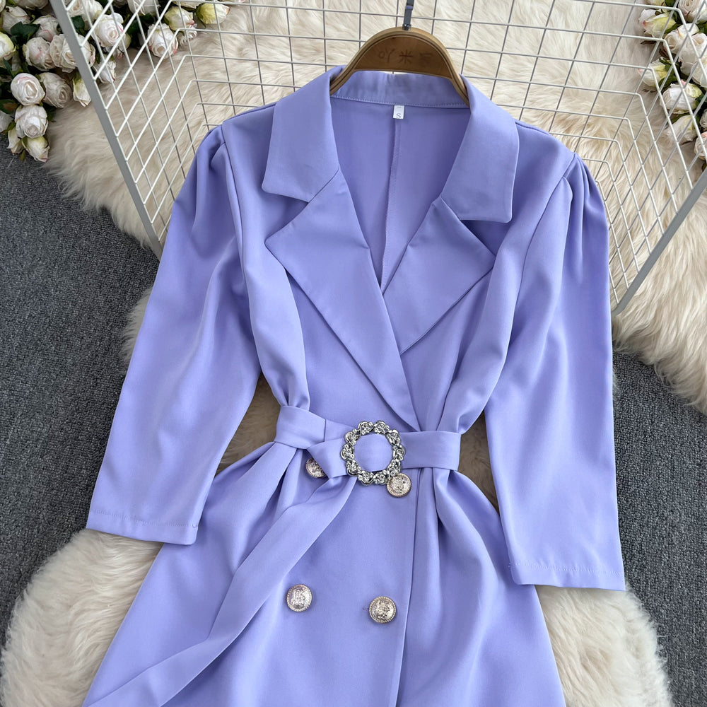 Vintage Bright Color Suit Dress