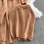Cardigan&Tank Top&Skirt Knitted 3Pcs