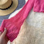 Crew Neck Top&Shorts Knitted 2Pcs