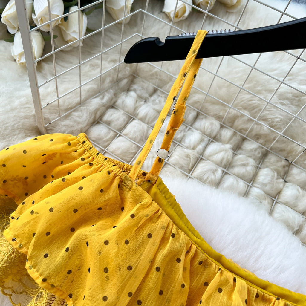 Sweetie Polka Dot Chiffon Slip Dress
