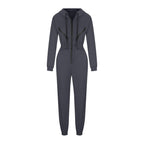 Color Blocking Hooded Jumpsuits