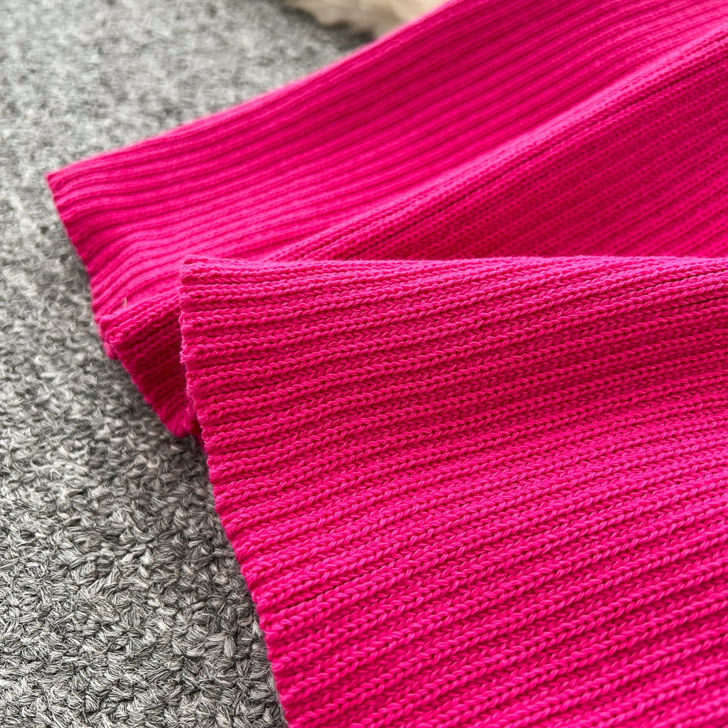 Colorful Stripe Sweater&Skirt Knitted 2Pcs