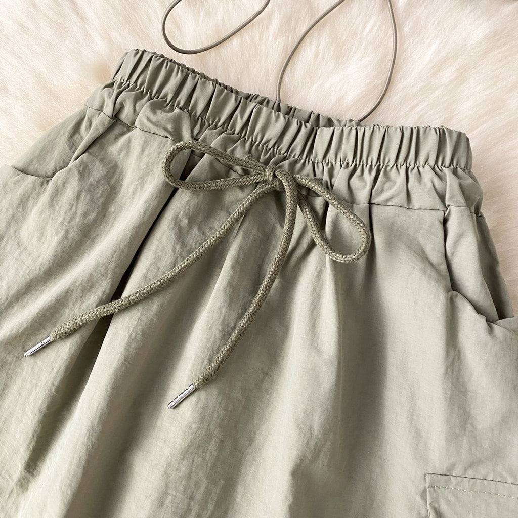 Chic Shirt&Skirt Drawstring 2Pcs