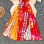 Bohemia Style Printed Halter Dress