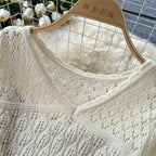 Elegant Hollowed Crochet Knitted Dress