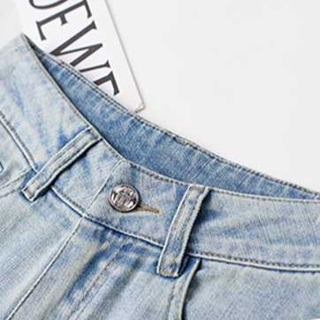 Ethnic Floral Embroidered Wathet Jeans