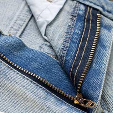 Ethnic Floral Embroidered Wathet Jeans