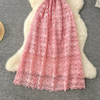 Delicate Hollowed Crochet Lace Dress