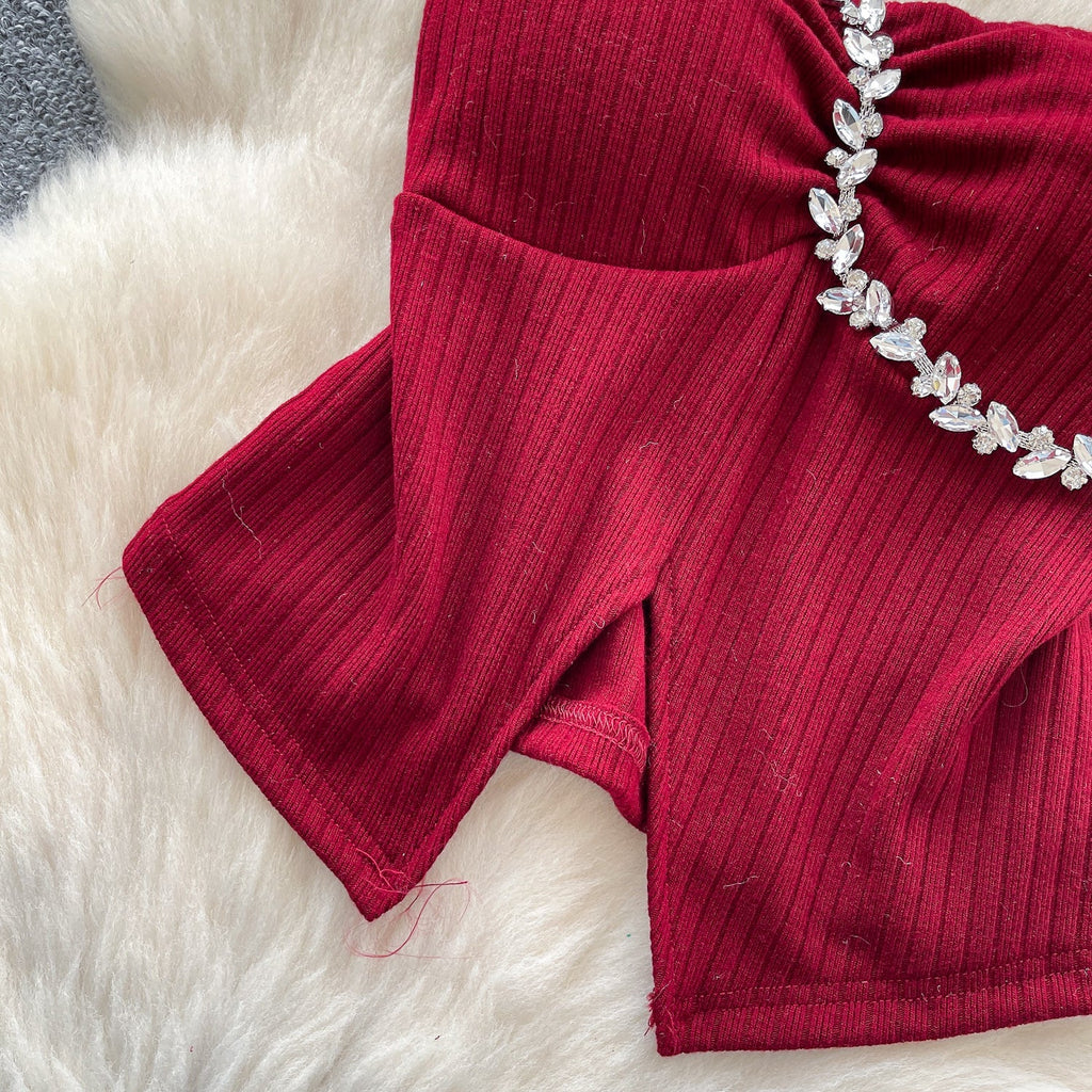 Beaded Padded Top with Choker