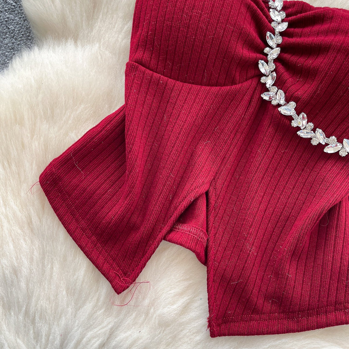 Beaded Padded Top with Choker