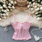 Vintage Lace Embroidered Fishbone Camisole
