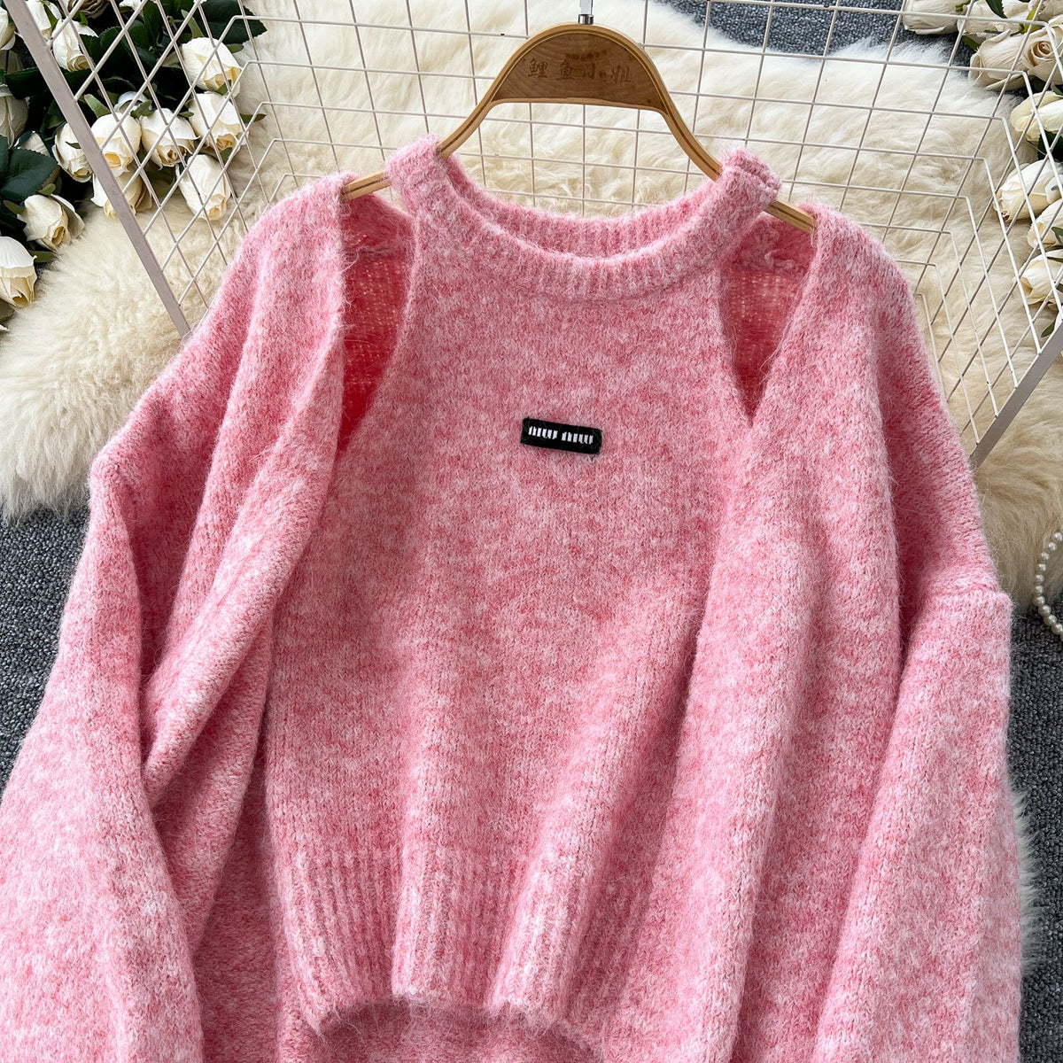 Cardigan&Halter Camisole Soft Knitted 2Pcs