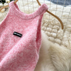 Cardigan&Halter Camisole Soft Knitted 2Pcs