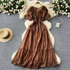 Elegant Butterfly Embroidered Dress