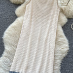 Bohemian Style Hollowed Fringed Slip Dress