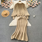 Sweater&Fishtail Skirt Twisted 2Pcs