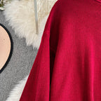 Turtleneck Sweater&Split Skirt 2Pcs