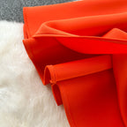 Color Blocking Large Bow Dress