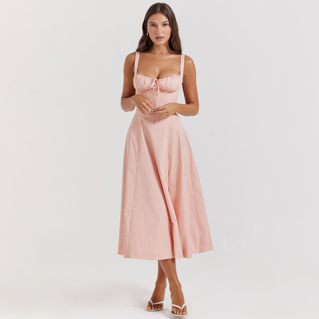 Backless Floral Printed Slip Dress