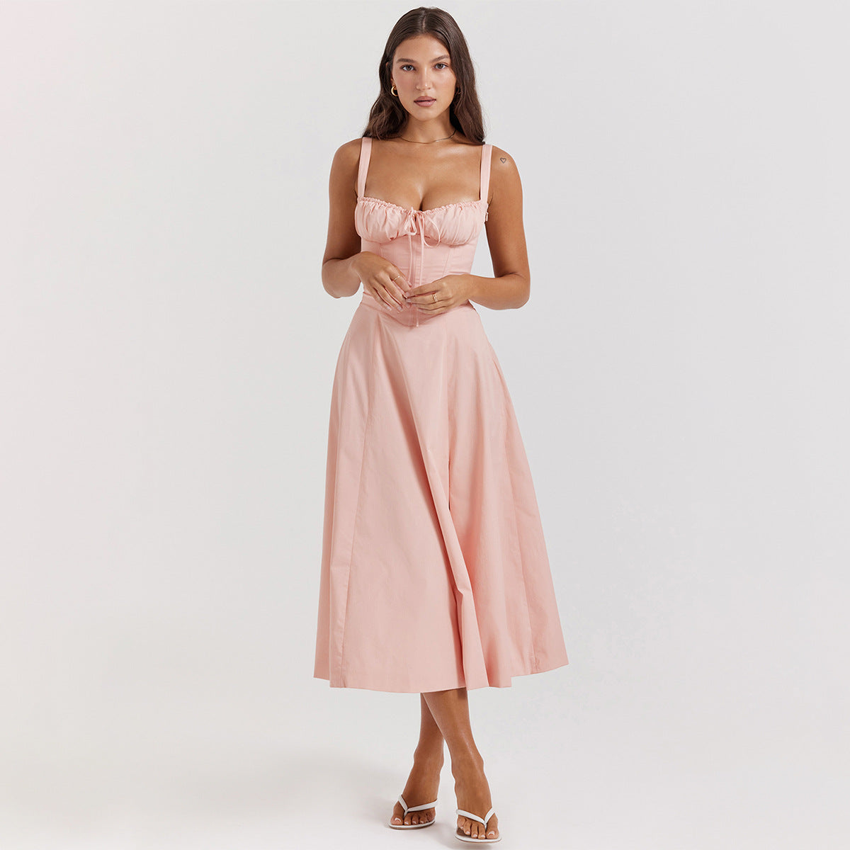 Backless Floral Printed Slip Dress