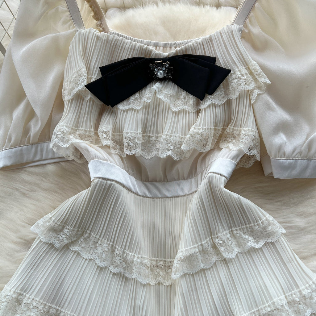 Sweetie Patchwork Layered Lace Cake Dress