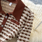 Vintage Plaid Tweed Patchwork Dress