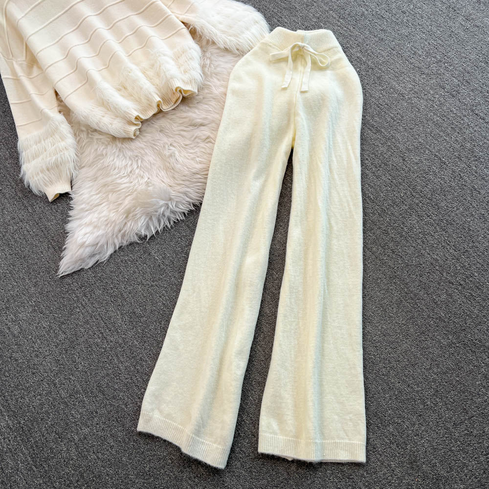Sweater&Trousers White Sportswear 2Pcs