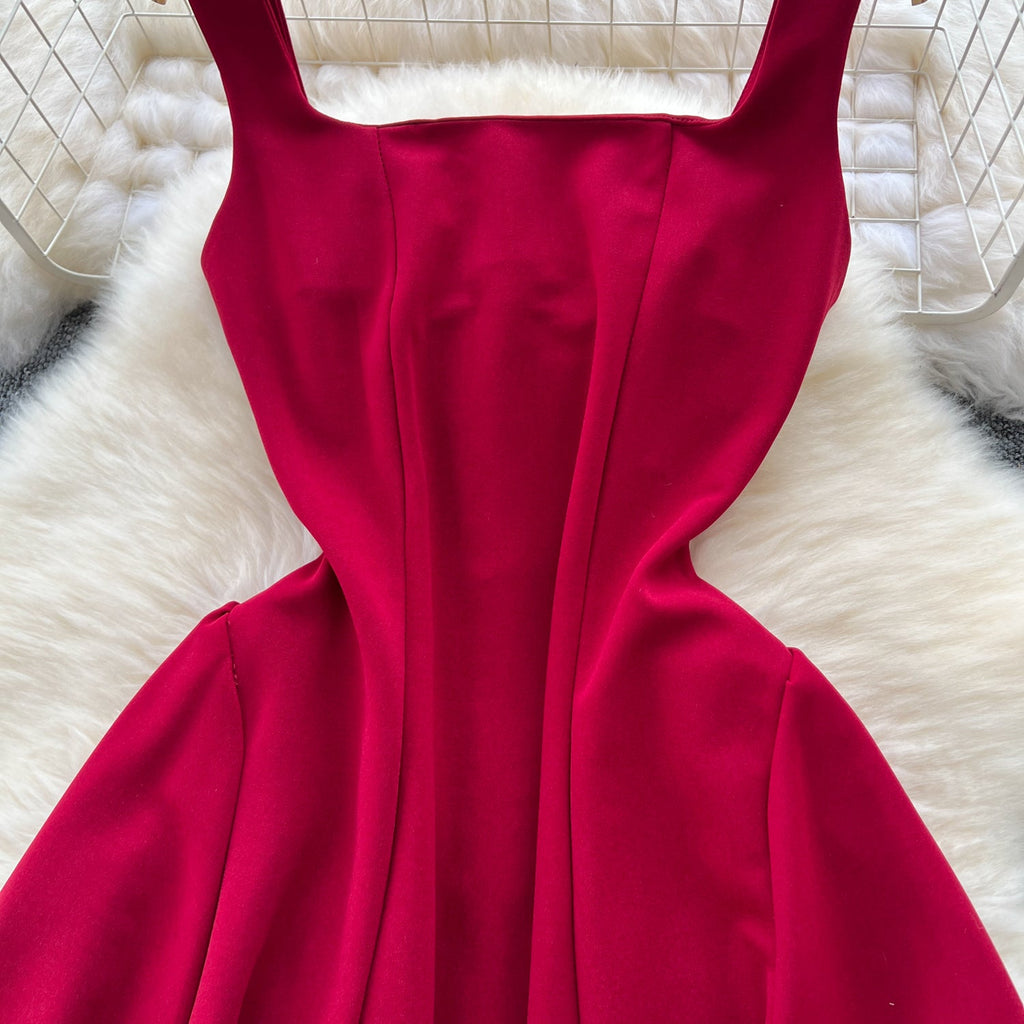 Vintage Square Neckline Slip Dress