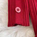 V-neck Bodycon Split Knitted Dress