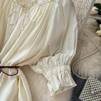 Bohemia Puffy Sleeve Fringed Dress