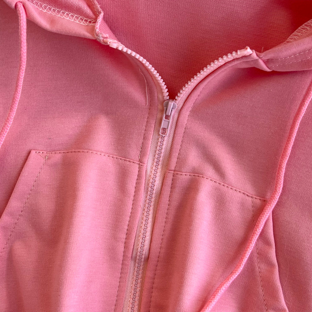 Drawstring Hoodie&Trousers Casual 2Pcs