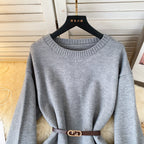 Vintage Furry Cuff Patchwork Sweater
