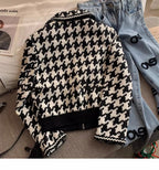 Black&White Houndstooth Short Jacket