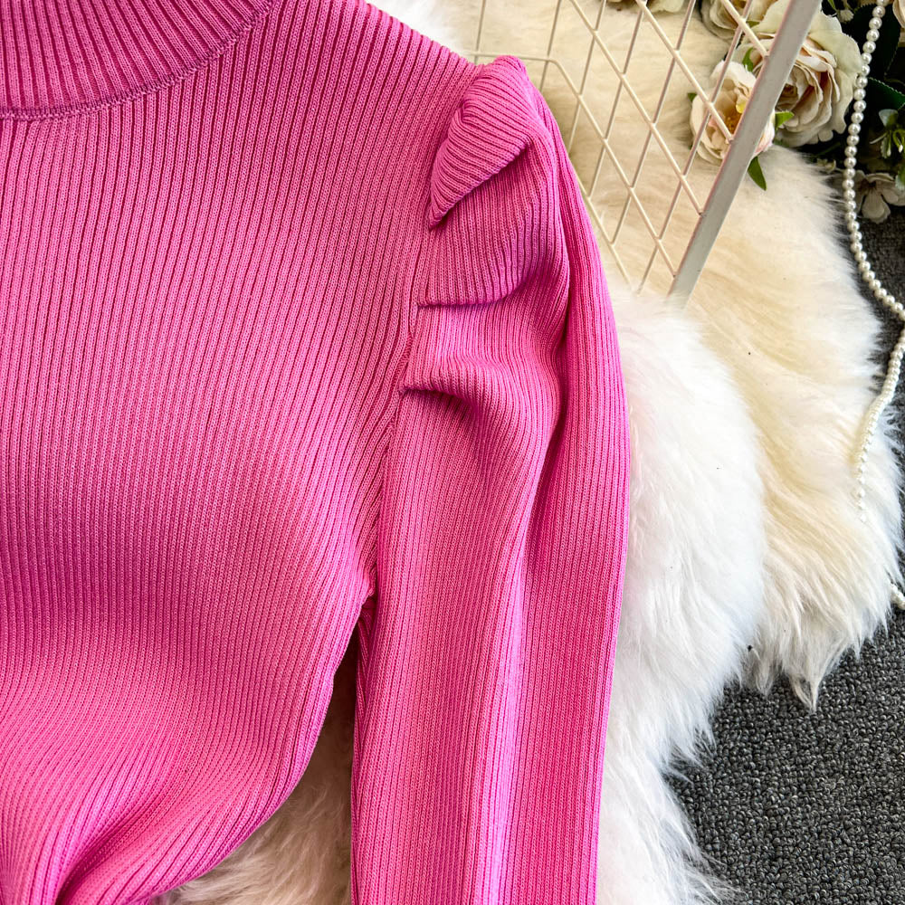 Barbie Pink Turtleneck Knitted Dress