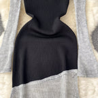 Irregular Design Patchwork Fishtail Dress