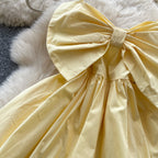 Chic Large Bow Elastic Slip Dress