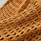 Bohemia Hollowed Caramel Slip Dress