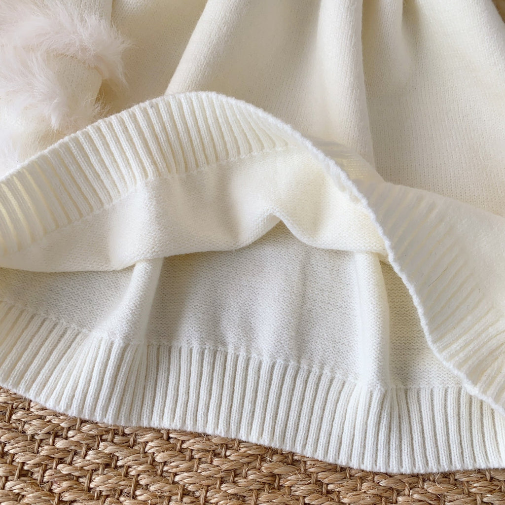 Vintage Furry Cuff Patchwork Sweater