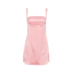 French Style Patchwork Satin Dress