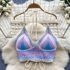 Halter Camisole&Shorts Knitted 2Pcs
