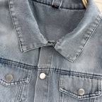 Vintage Lapeled Denim Romper
