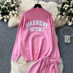 Monogrammed Sweater&Trousers Casual 2Pcs