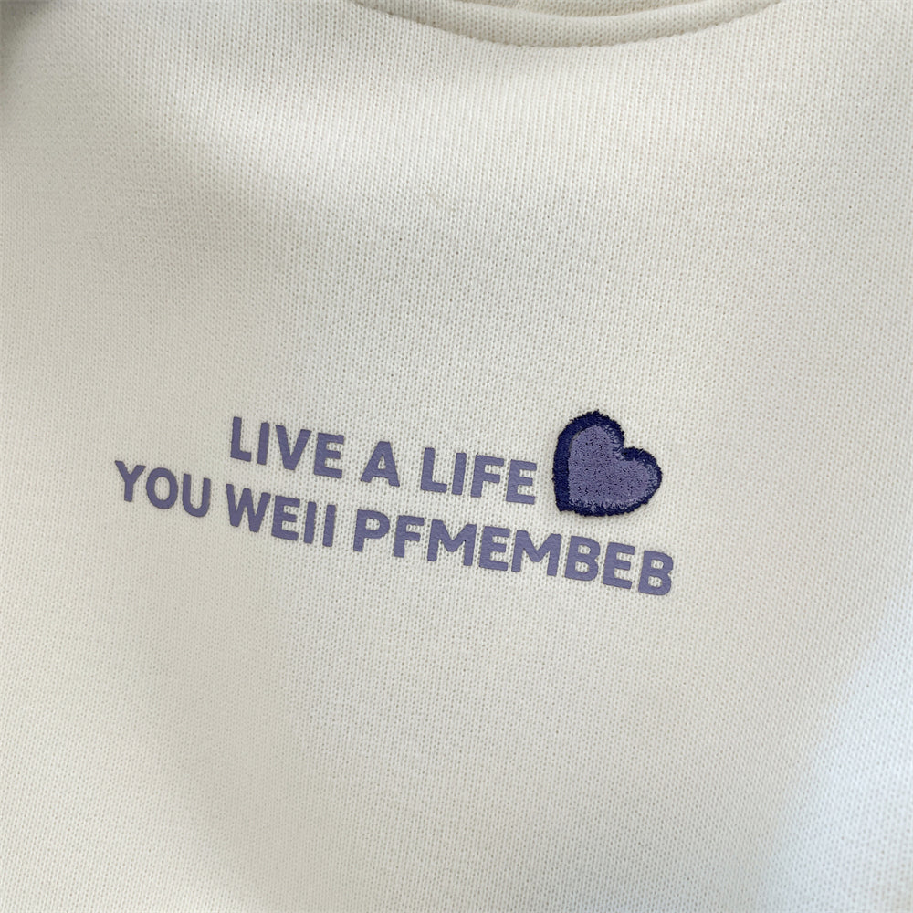Sweetie Heart Printed Hooded Sweatshirt